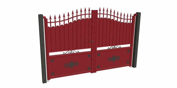 Portail battant au style fer forgé