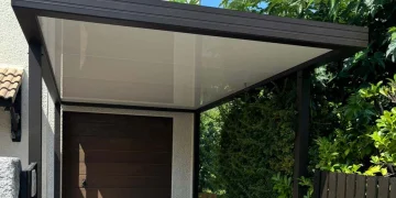 Carport alu avec poteau déporté