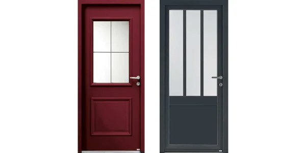 Portes Alu vitrées ou semi-vitrées