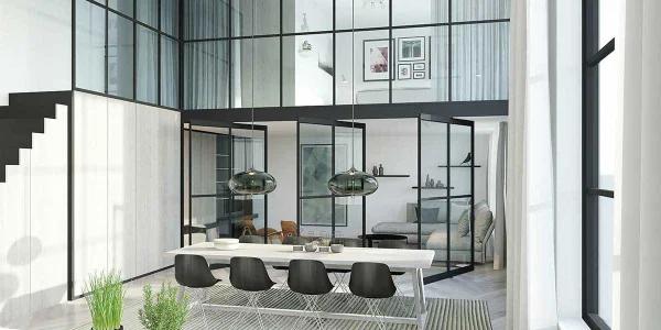 Verrière avec ouvrants intégrés